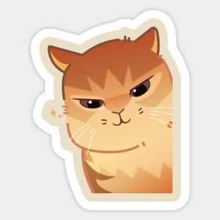 Smirk Kitty Sticker